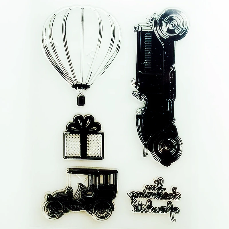 

YINISE Cars Silicone Clear Stamps For Scrapbooking DIY Photo Album Cards Decoration Craft Transparent Stamp Clear Stamp New