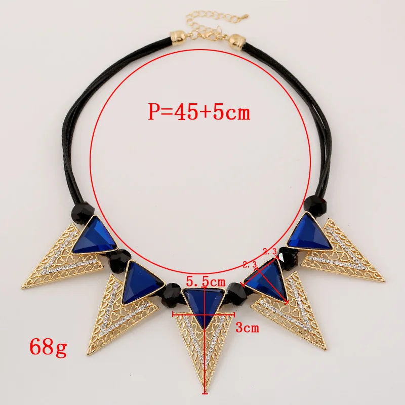 LZHLQ модные брендовые ювелирные изделия треугольник кулон веревочные цепи