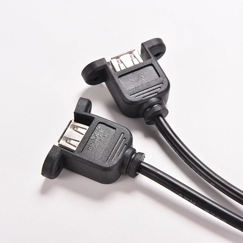 Черный высокая скорость 30 см/1 фут 2 двойной порт USB гнездо внутренний 9-контактный