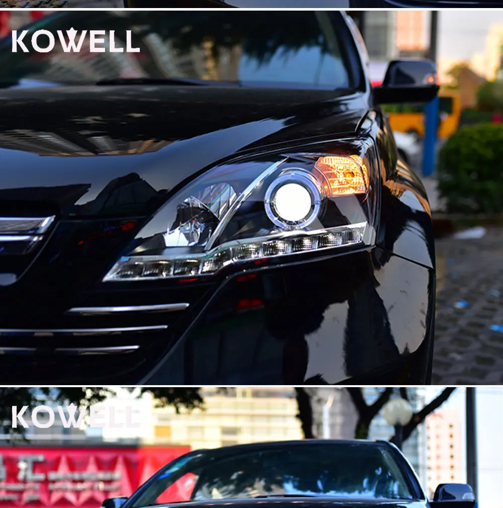 KOWELL автомобильный Стайлинг для Honda CRV головной светильник s 2007-2011 для CRV светодиодный головной фонарь Ангел глаз светодиодный DRL передний светильник Биксеноновая линза ксенон
