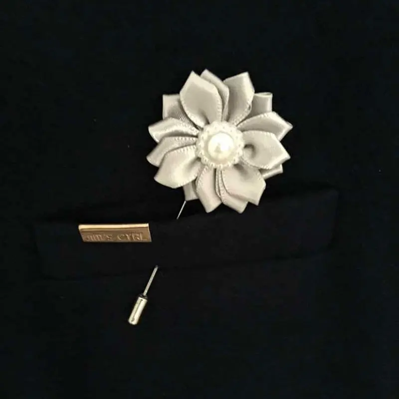 Cute 5 шт./лот Свадебная Мужская бутоньерка ручной работы лента с цветком розы