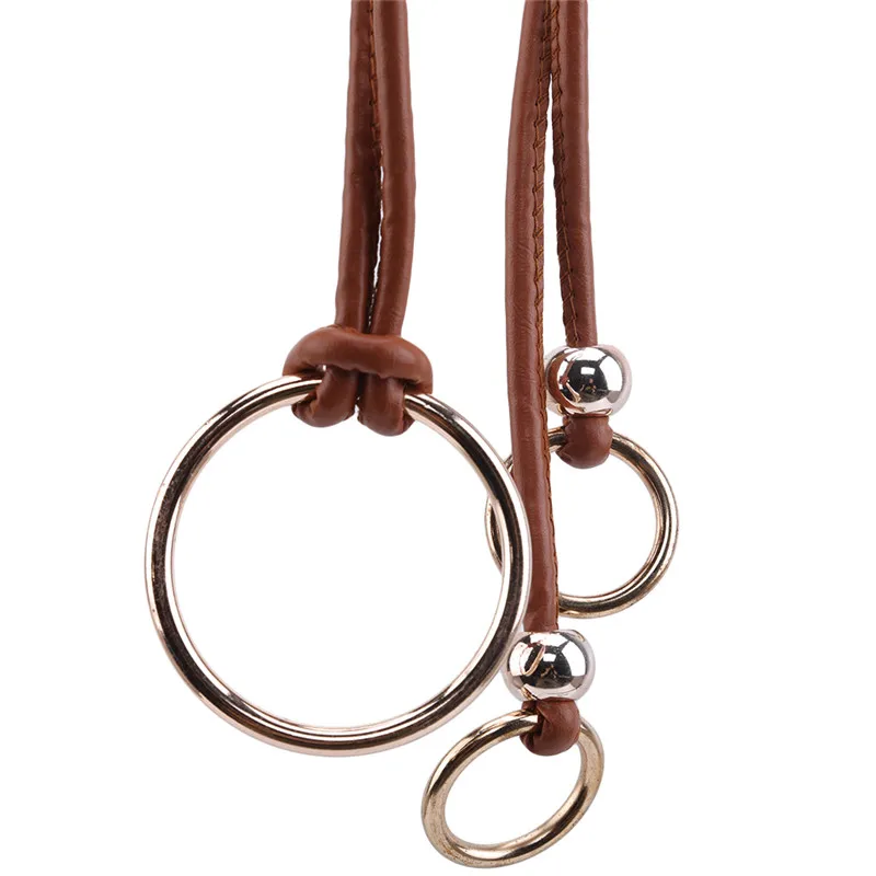 Женский длинный пояс с цепочкой из искусственной кожи кисточками большой ручная