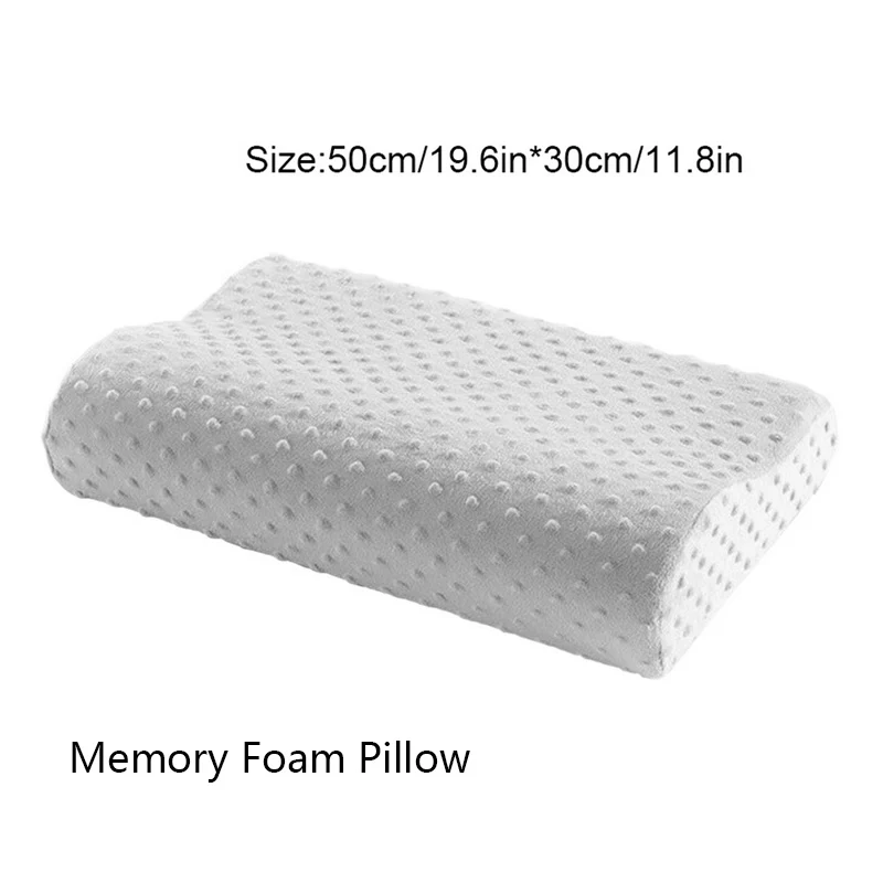 white 50x30cm Мягкая Ортопедическая подушка с эффектом памяти, массажер для шейного отдела, латексная подушка для шеи, медленный отскок, Прямая поставка - Цвет: white 50x30cm