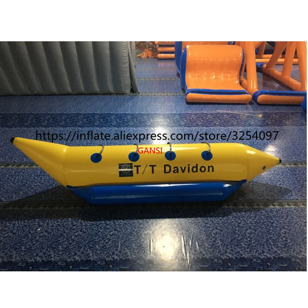 Guangzhou Fabriek Beste Crazy Opblaasbare Boot 4 Zetels Opblaasbare Oceaan Bananenboot Voor Aqua Games