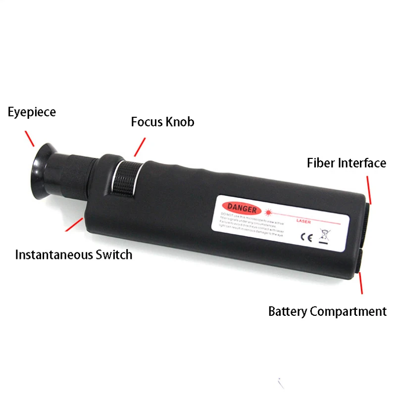 

400X Fiber Optic Tool Inspection Probe MicroScope For Inspecting Fiber Terminations fibra Microscopio
