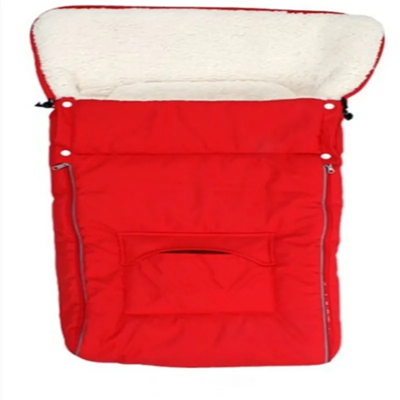 Saco de dormir para cochecito de beb&eacute;, bolsa gruesa de lana artificial, impermeable, 3 colores, alta calidad-1