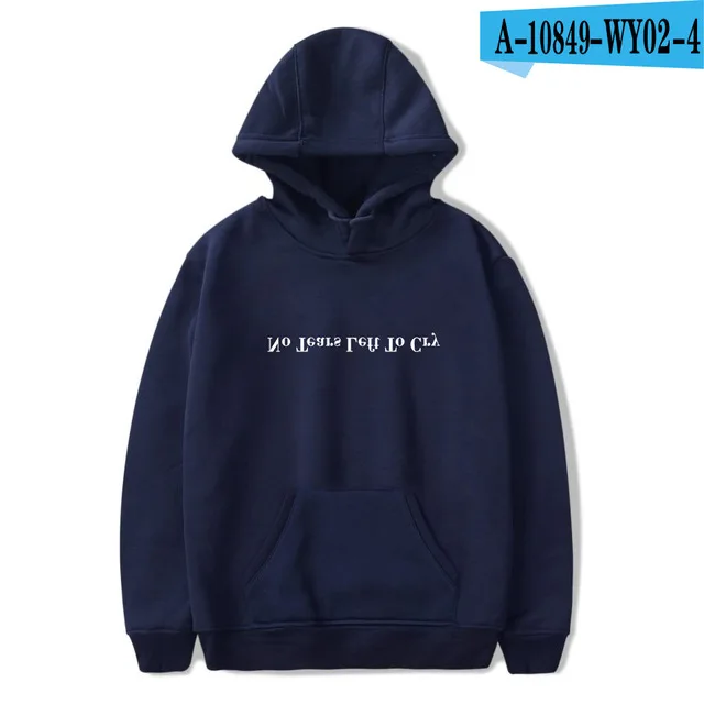 navy blue Толстовки с капюшоном с надписью «No Tear Left To Cry Ariana Grande» для женщин/мужчин, Повседневная Толстовка с капюшоном в стиле хип-хоп, джемпер, модная весенняя куртка Tumblr, топы - Цвет: navy blue