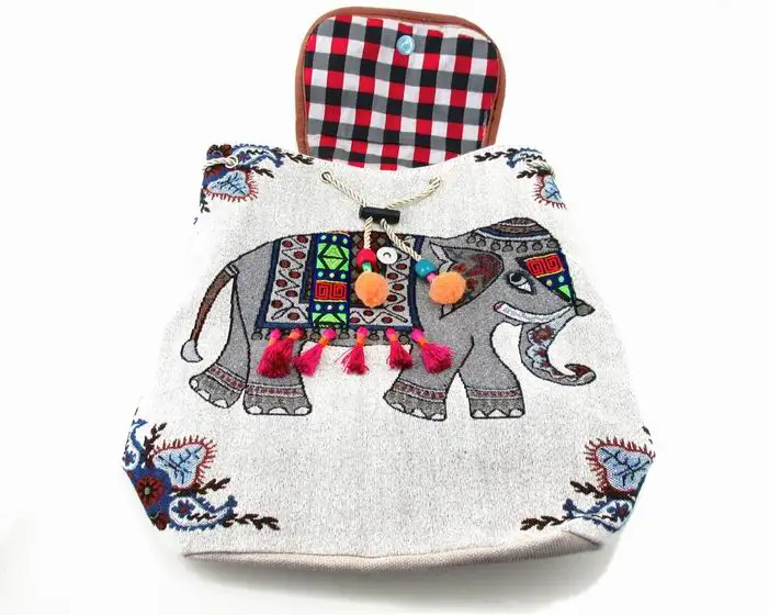 Винтажный рюкзак Hmong в стиле бохо с винтажной индийско индийской вышивкой со