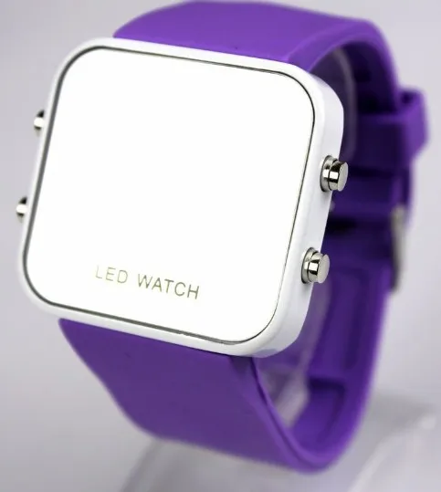The new mirror watch/LED watch/Plastic frame watch/ Unisex Silicone strap Digital/fashion | Наручные часы
