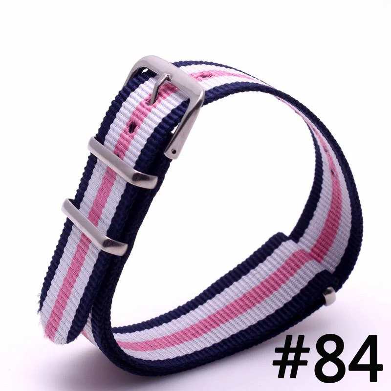 Nato Watchband for dw Nylon Strap Watch Band16 18 20 22 24 mm Rose Gold Bracelet Silver Buckle Band watch Reloj Mujer Belts | Электроника