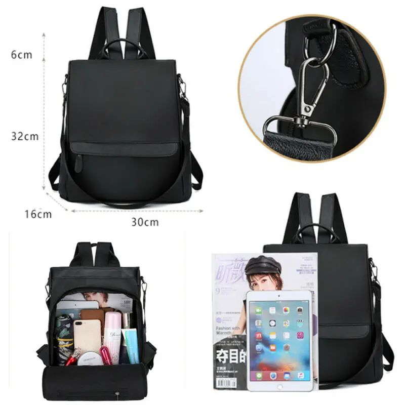 Унисекс Рюкзак кошелек противокражный рюкзак водонепроницаемая ткань Оксфорд