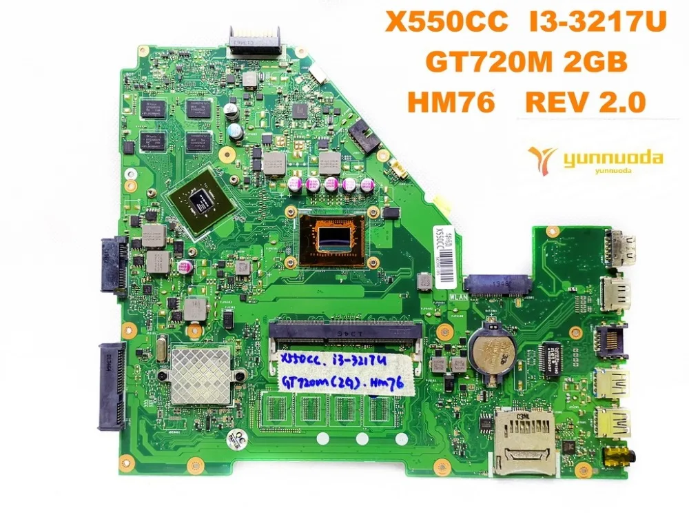 

Original for ASUS X550CC laptop motherboard X550CC I3-3217U GT720M 2GB HM76 REV 2.0 tested good free shipping