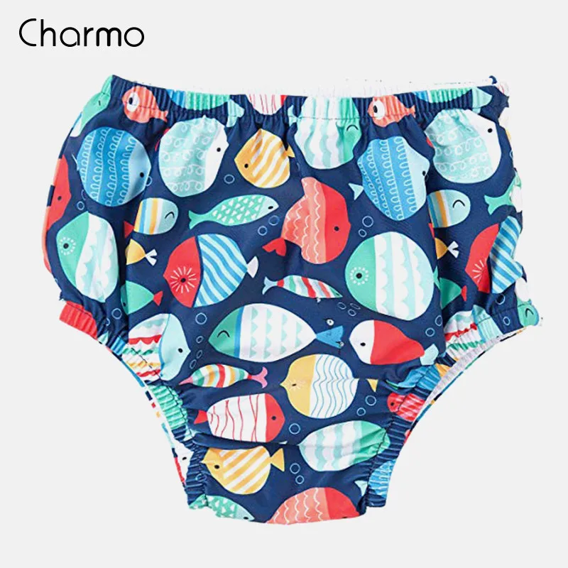 NAV Charmo/подгузники для маленьких девочек и мальчиков, многоразовые впитывающие подгузники для плавания для малышей, детские подгузники для плавания, водонепроницаемые трусики для плавания - Цвет: NAV