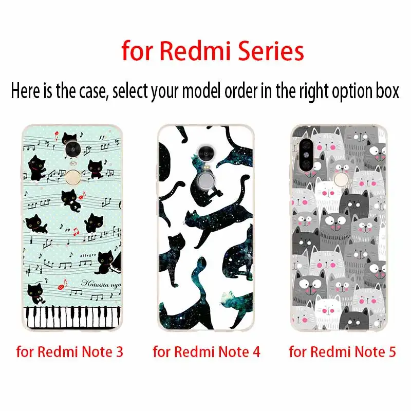 Силиконовый чехол для Xiaomi Redmi Cover 9 8 7 6 5 4 A 9at Prime 4x K20 Pro Y3 милый забавный с кошачьими