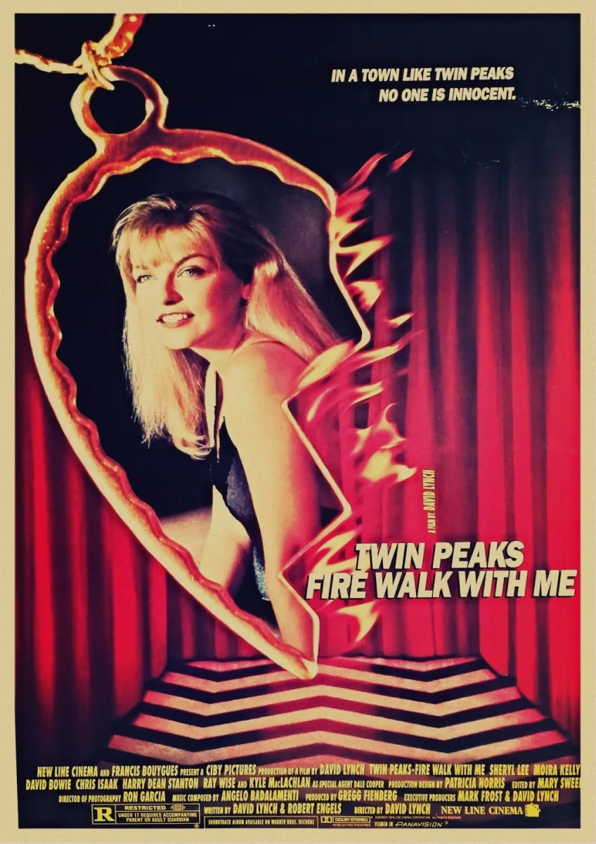 Фильма ужасов Твин Пикс Винтаж плакат в стиле ретро из крафт бумаги Декоративные