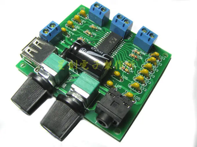 2 1ch 3 Вт + 5 сабвуфер бас усилитель мощности плата DC 5V AMP usb|Интегральные схемы| |