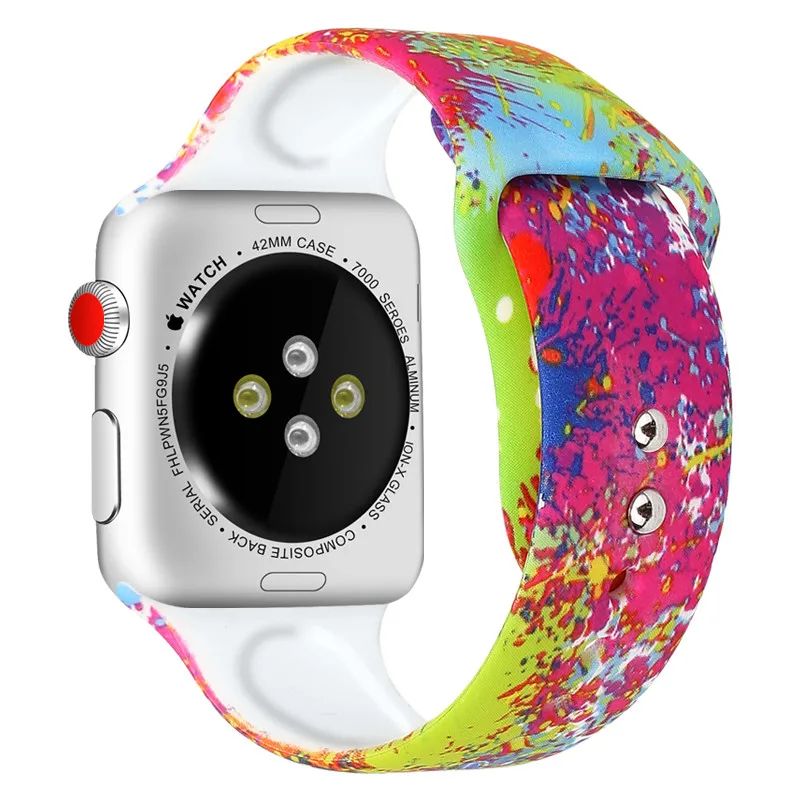 Модный мультяшный Микки Apple Watch ремешок для iWatch серии 4 3 2 1 высококачественный силиконовый ремешок 38 мм 42 мм 40 мм 44 мм стильный ремешок для часов