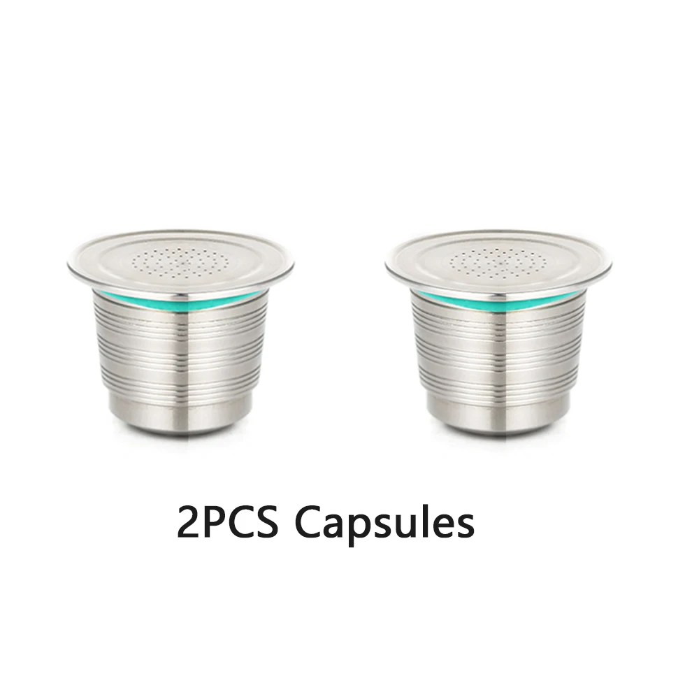 2 Capsules Многоразовые капсулы кофе Nespresso трамбовочный набор многоразового использования из нержавеющей стали Эспрессо Pod фильтр перезаряжаемый Nespresso кофе инструмент - Цвет: 2 Capsules