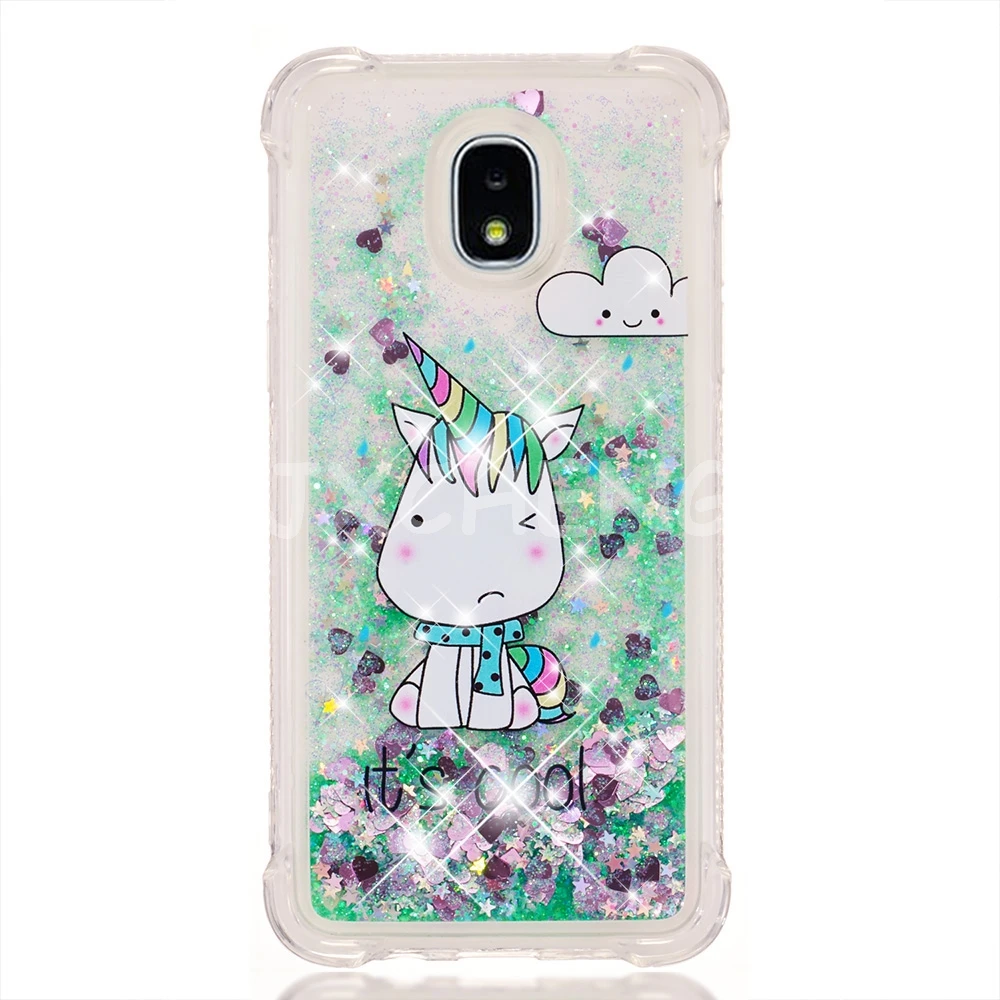Чехол с водой и жидкостью для Samsung Galaxy J3 J4 J6 J7 2018 роскошный блестящий чехол