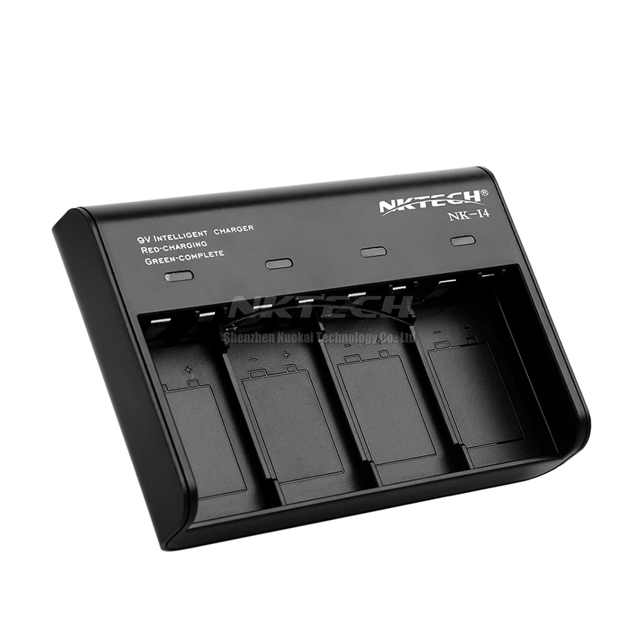 Умное зарядное устройство NKTECH для аккумуляторов 9 В 6F22 светодиодный индикатор 4