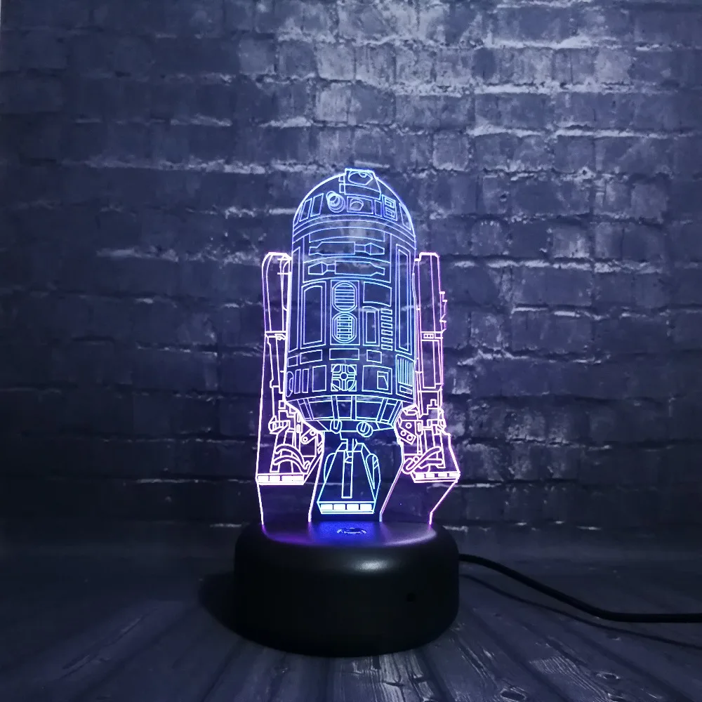 Креативная фигурка Звездных Войн робот-R2-D2 многоцветная лампочка цветная