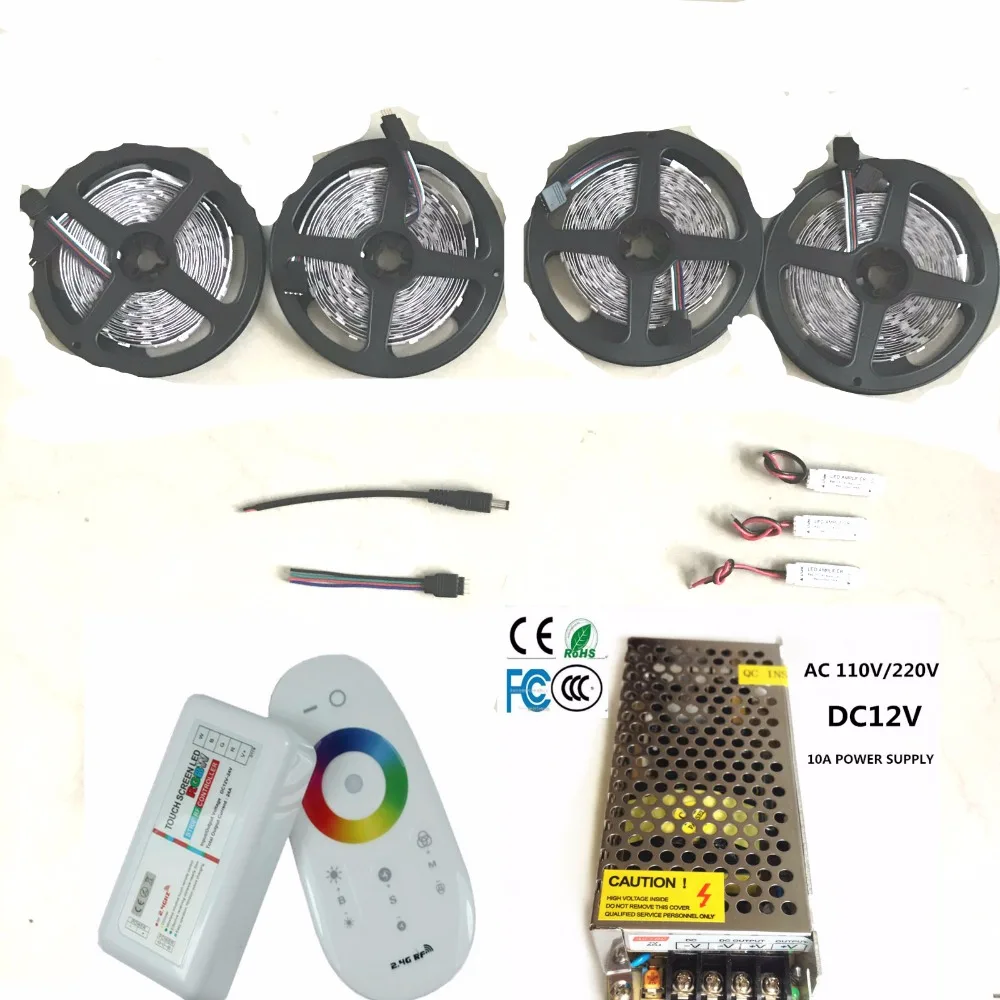 10 м 30 М 5050 RGB Светодиодная лента 60 светодиодов/м 300 светодиодов Водонепроницаемая