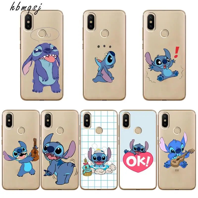 Cute for xiaomi redmi 4x 4a 5plus 6 6a 6pro a2 lite note 5 5pro case silicone soft cartoon funny stich cool phone back cover |