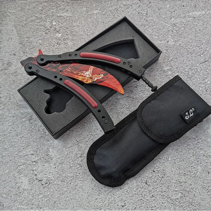 Разборка CS GO бабочка в ноже тренировочный нож из нержавеющей стали Karambit складной