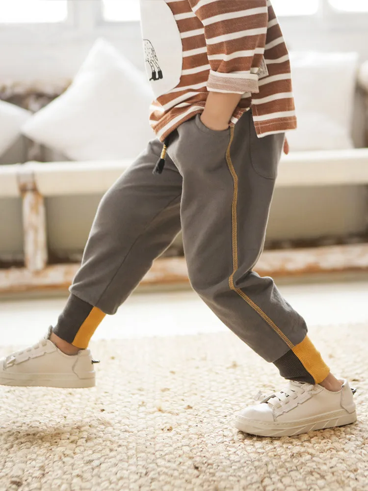 2019 весенние спортивные модные красивые брюки для мальчиков|Брюки| |