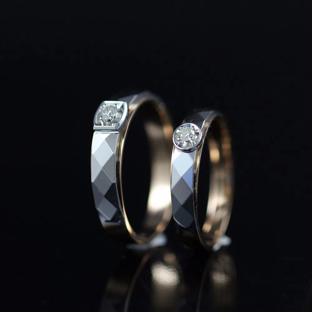 Кольцо для мужчин и женщин LASAMERO 0 057ct кольцо с натуральным бриллиантом кольца пар