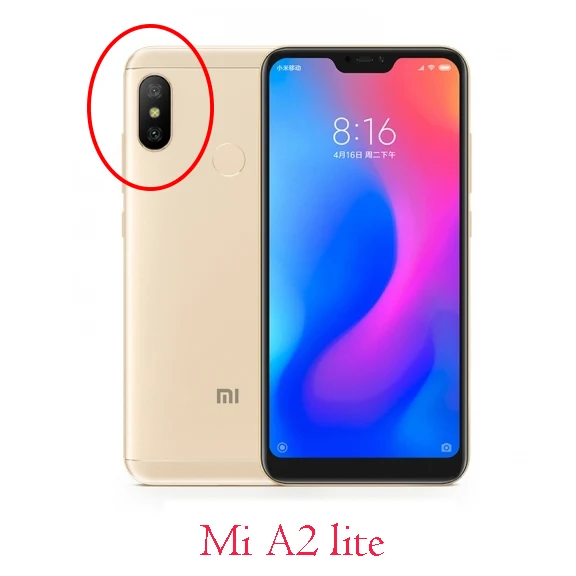 Задняя камера со стеклянным объективом для Xiao mi Red mi 5 6 6A plus pro/S2/Y2/Note 4 5 6/mi A1 A2 lite 8 SE/mi x 2 S/mi Max 3 - Цвет: Mi A2 lite