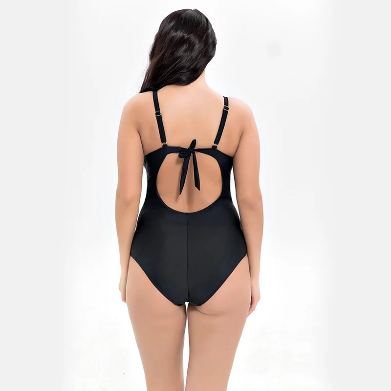 2019 Bronzing Печать Цельный купальник женский сексуальный пуш ап винтажный