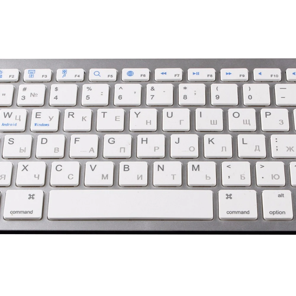 Высококачественная тонкая клавиатура Bluetooth Русская Универсальная беспроводная
