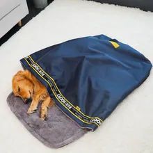 Флисовый спальный мешок для собак лежанки домашних животных
