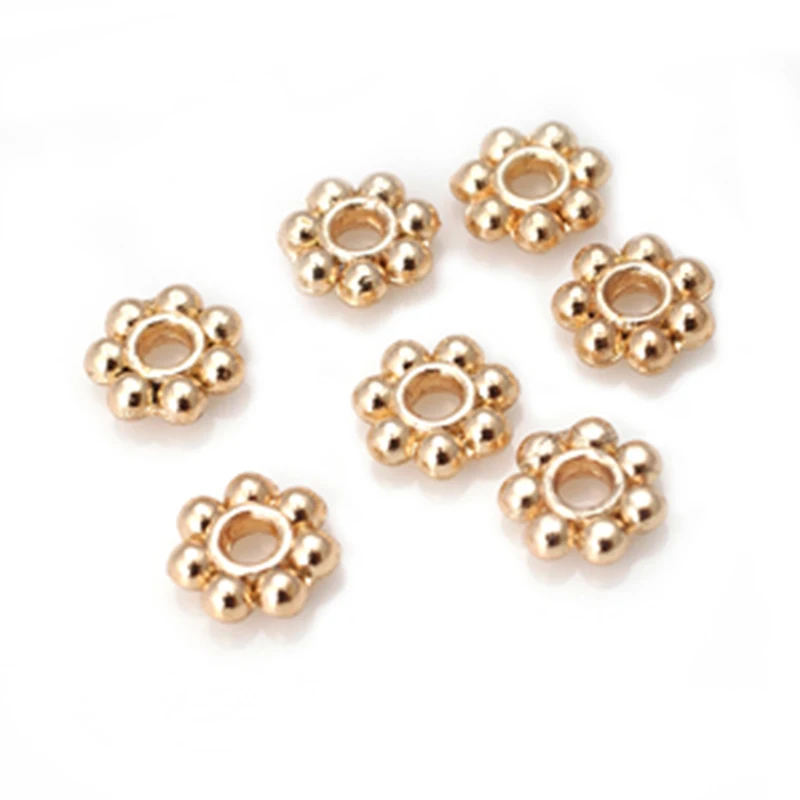 Позолоченные латунные бусины для украшений сделай сам (20 шт)|jewelry components|brass flowerjewelry