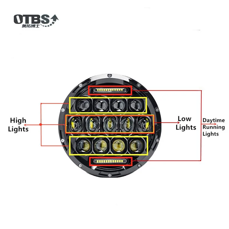 7 дюймов 60 Вт точка SAE E9 мотоцикл 883 налобный фонарь с углом глаз Led 883 фары 7 дюймов корпус ведро отделка кольцо