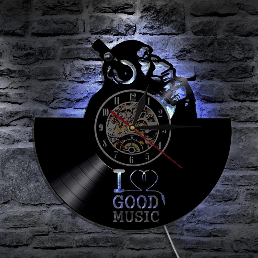 Настенные часы I Love Good Music светодиодный светодиодная подсветильник светильник с