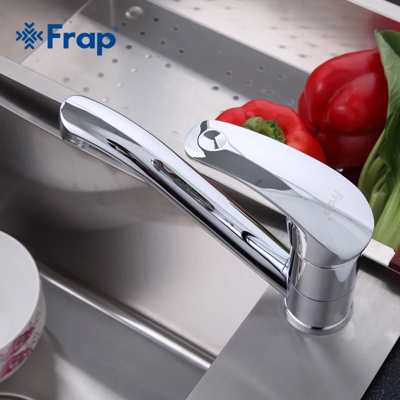Смеситель для раковины Frap F4536 хромированный Поворот 360 градусов|deck mounted|sink faucetfaucet