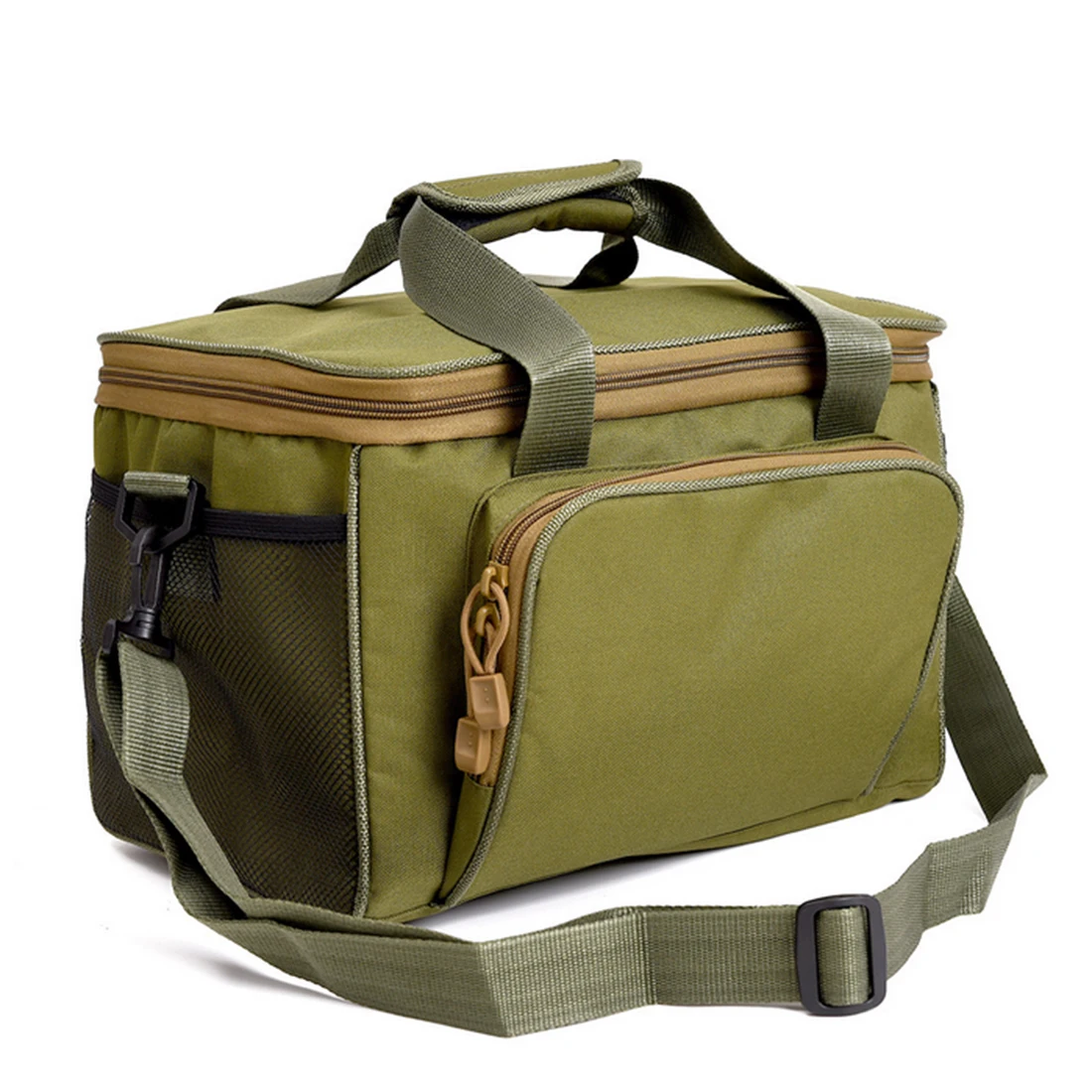 Army Green Men Women Durable Canvas Fishing Bag Gear Storage Single-shoulder for Outdoor - | Спорт и развлечения