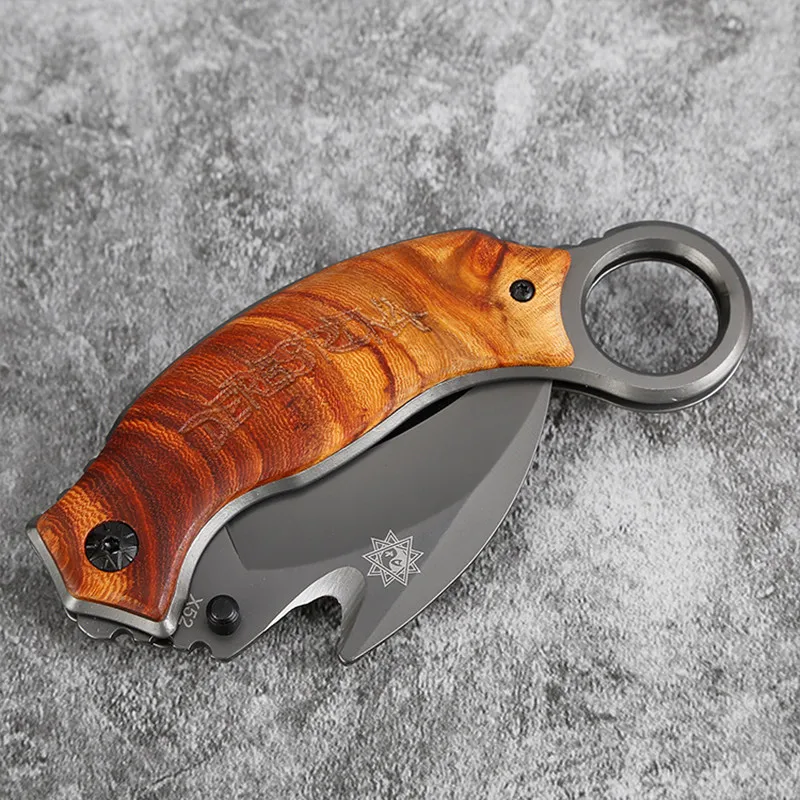 Охотничий складной нож коготь для кемпинга выживания ручной работы карманные