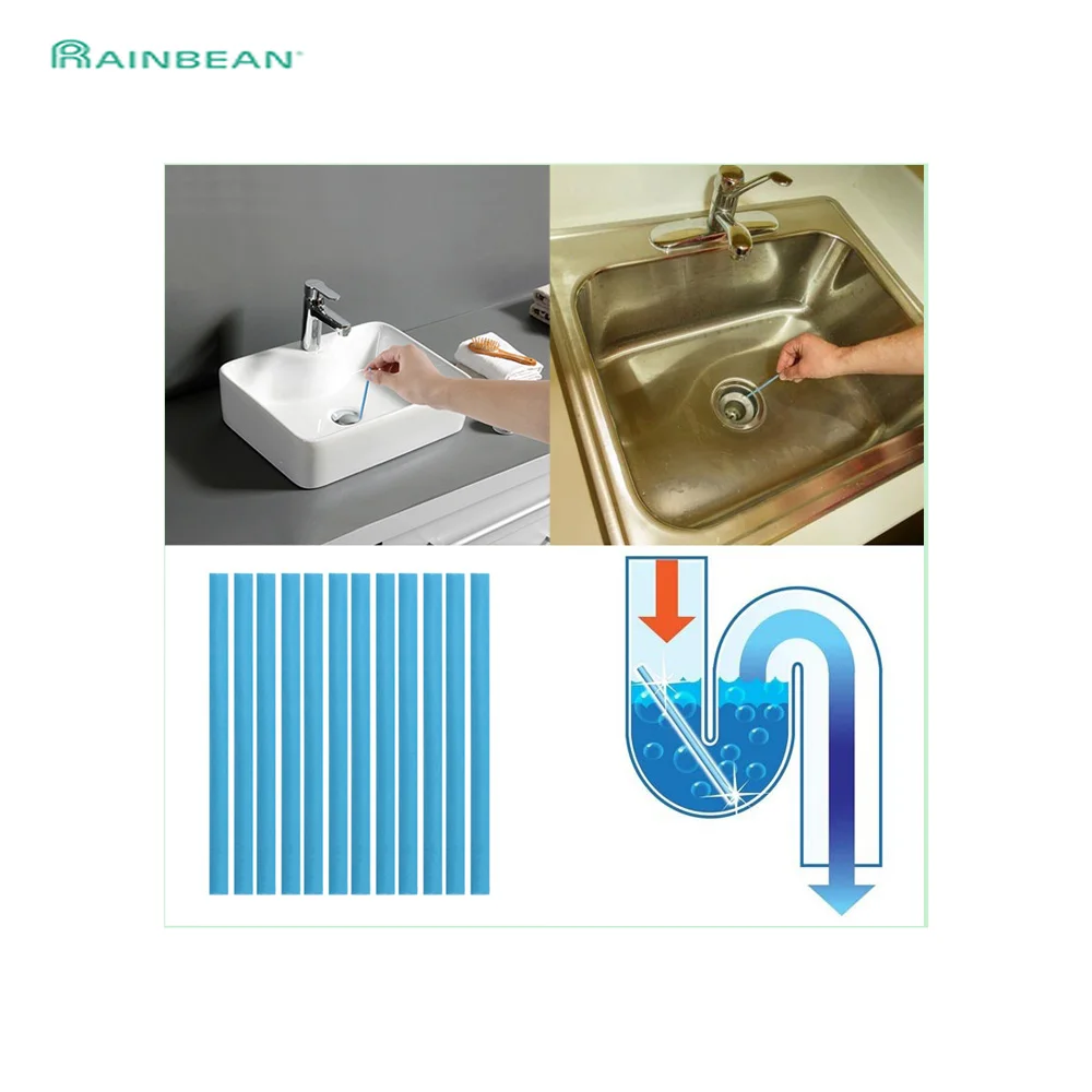 

12pcs/Pack Sewer Rod Drain Cleaner Sticks Kitchen Toilet Bathtub Sewage Decontamination To Deodorant Sewer Stop Clogs Tools