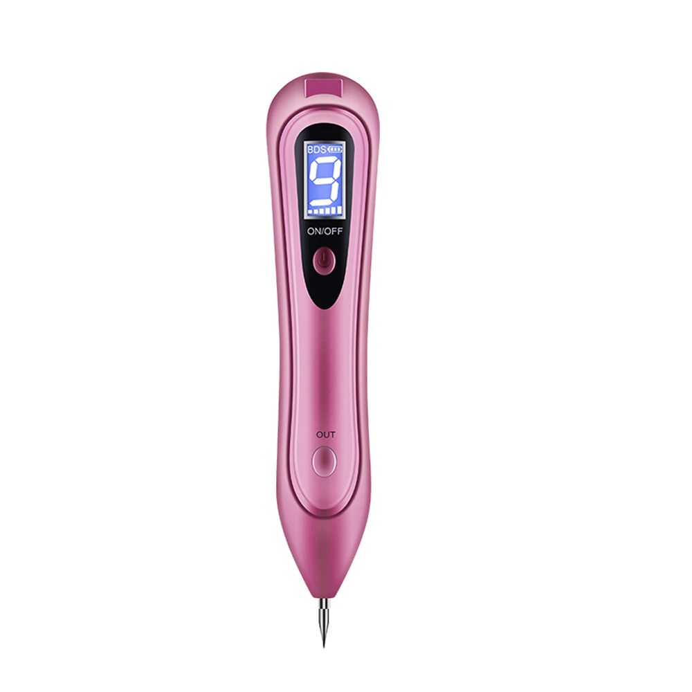 rose pink 9 уровень светодиодный лазерный игла для удаления родинок аппарат для удаления веснушек пятновыводитель темных загрязнений для лица бородатый тег для удаления татуировки ручка для ухода за кожей - Цвет: rose pink
