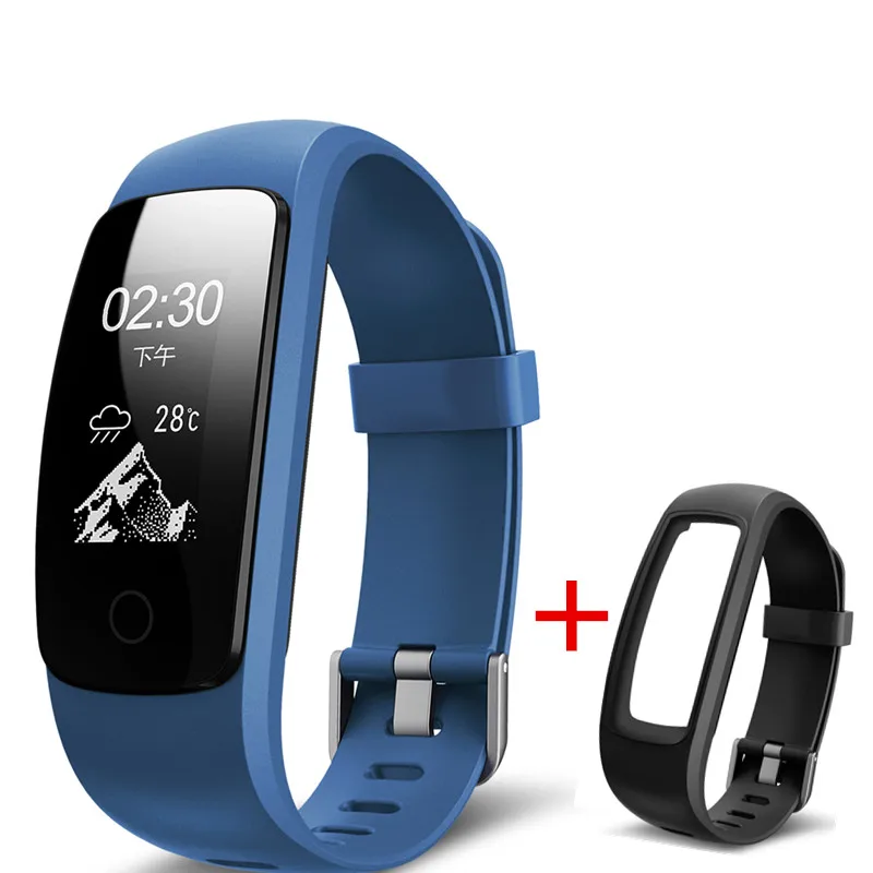 EnohpLX ID107 Plus HR Bluetooth умный Браслет монитор сердечного ритма Мульти спортивный кардио фитнес-трекер для дыхания - Цвет: blue