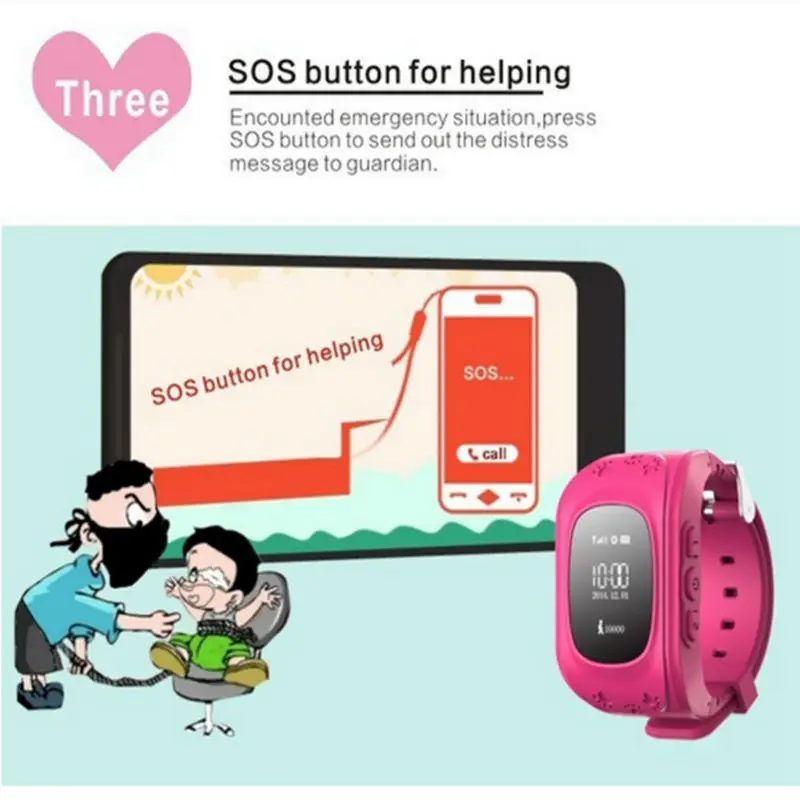 

2021 popular waterproof Kids GPS Tracker Smart wrist Watch Q50