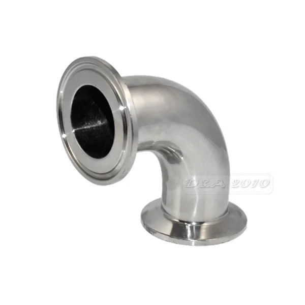 MEGAIRON 1-1/4" 1.25" труба наружным диаметром 32мм из нержавеющей стали SS316 санитарный 90-градусный локот с феррулой диаметром 50,5мм, подходит для трехщелевого зажима 1,5".