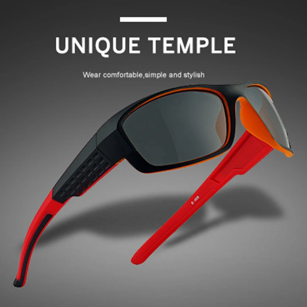 Классические спортивные солнцезащитные очки в черной оправе с коротким зрением