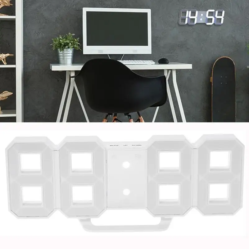 Hot Fashion 4 Color LED Time Display Modern Digital Table Desk Night Wall Electronic Clock Alarm Watch 24 or 12 Hour | Лампы и