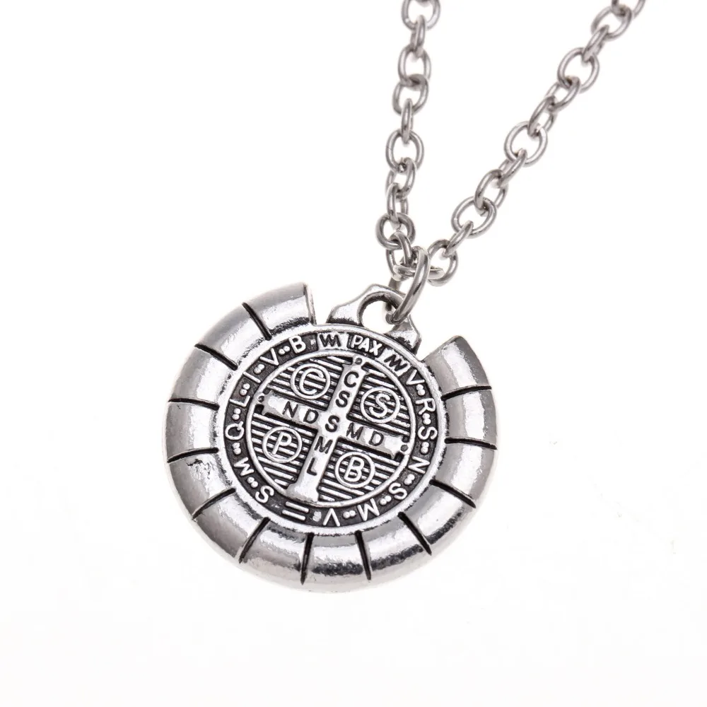 Vintage Silver Charm Love Dream Hope Trust Words Circle Pendant Necklace Best Friends Jewelry Gifts | Украшения и аксессуары