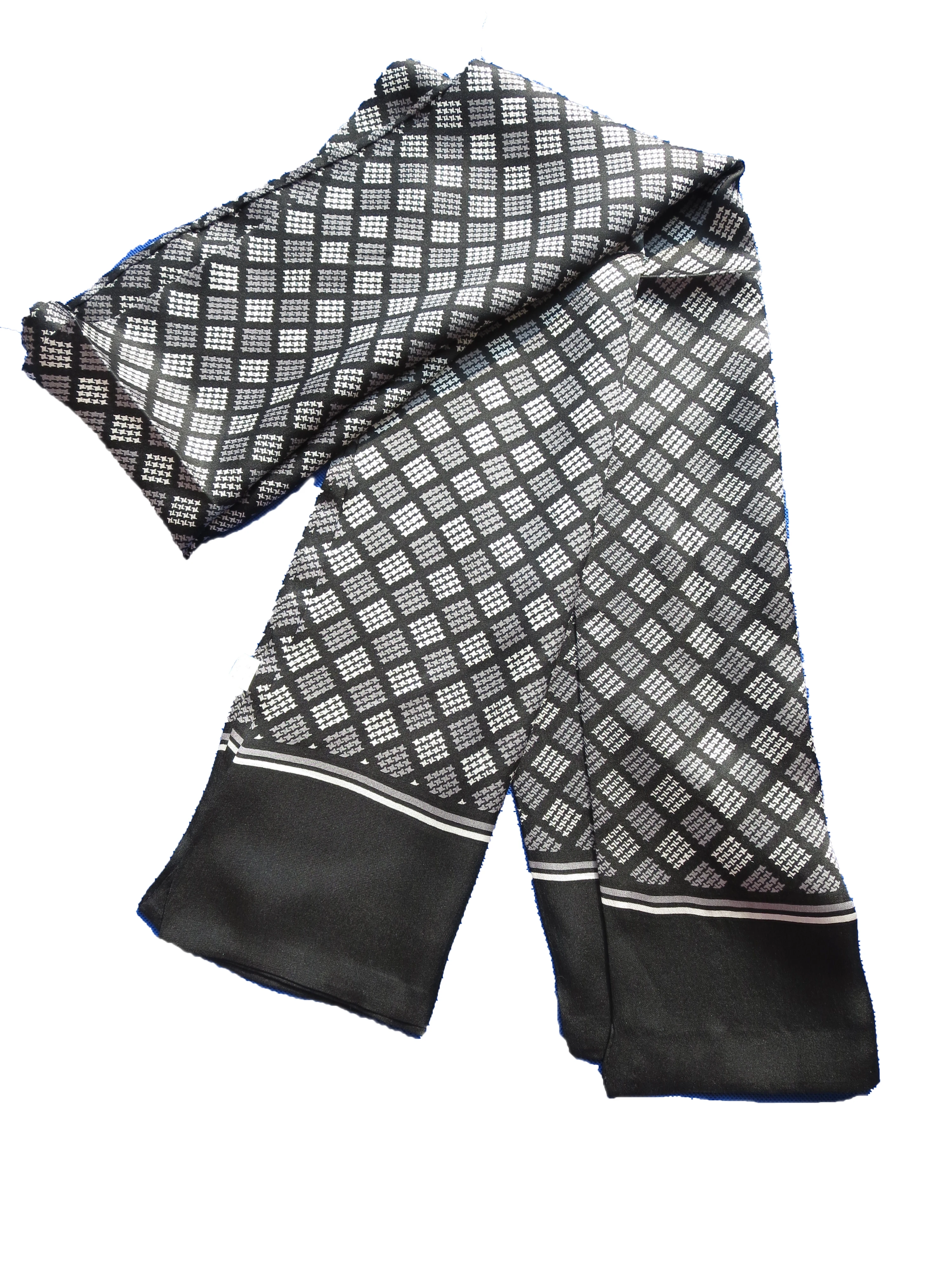Мужской натуральный 100% чистый Шелковый платок двойной слой длинный шарф