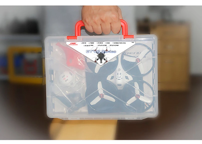 LDARC ET100 V2 микро FPV гоночный Дрон Квадрокоптер PNP с OSD 800TVL камерой 16CH 25mW 100mW VT (без